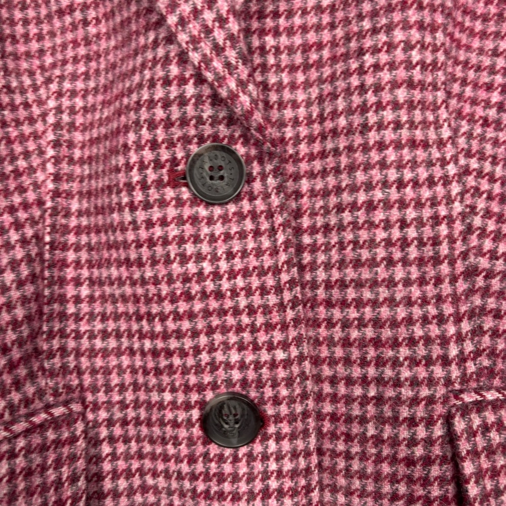 NWT Women’s Talbots wool Pink Houndstooth Blazer Size 2 - Picture 6 of 13